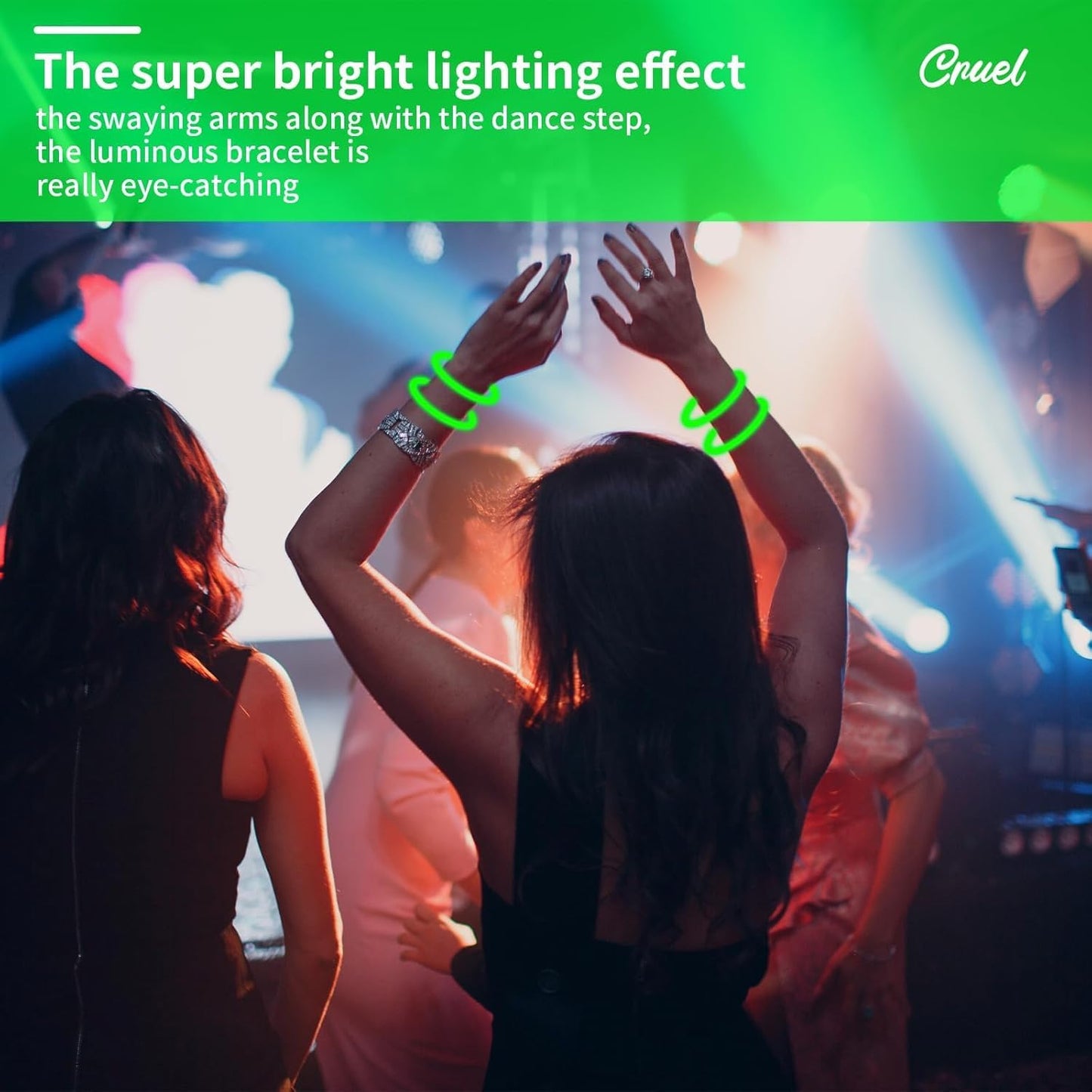 200 Pack 8'' Glow Sticks Bulk Party Favors Green Light Up Sticks with Connectors Neon Glow in the Dark Party Supplies Bracelets for Holiday Birthday Party Decoration(Green)