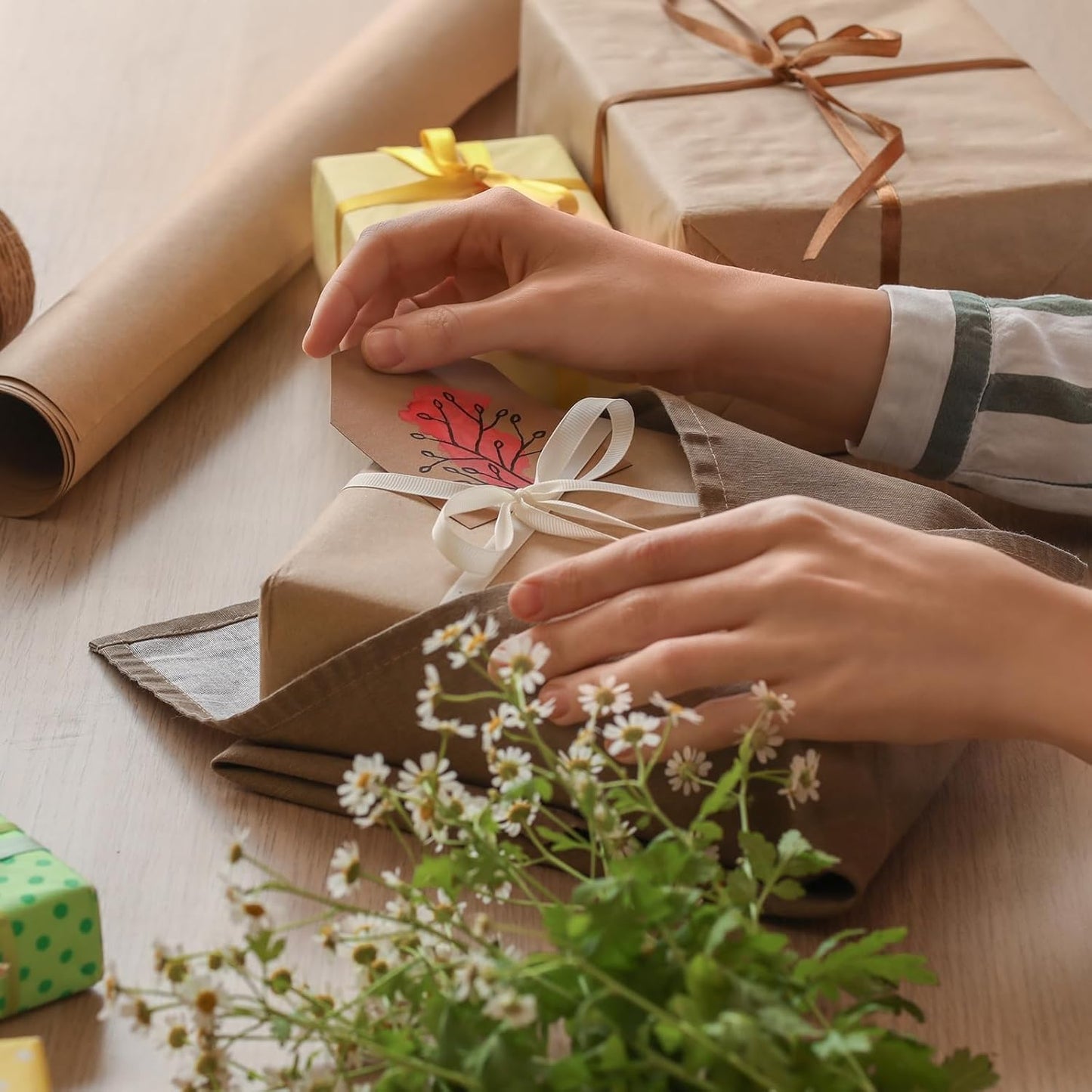 uxcell 164 Feet Floral Wire, 1mm Vine Bind Wire for DIY Crafts Flower Bouquet Christmas Wreaths Green