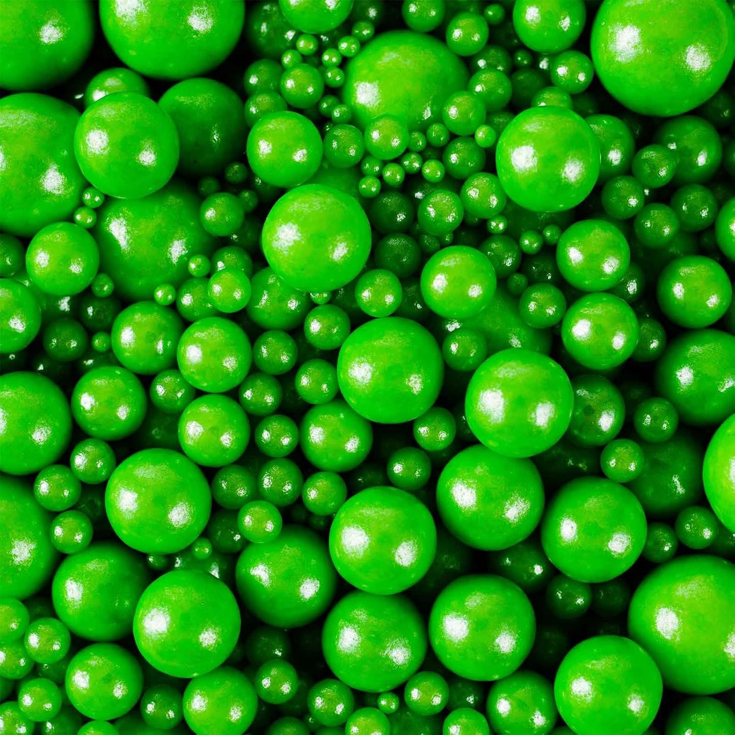 Kasvan Halloween Green Pearl Sugar Sprinkles - Edible Candy Pearls 130g/4.58 Oz, Mix Size, Baking Cake Decorations, Ice Cream Toppings and Cookie Decorating, Wedding Party Chirstmas Supplies