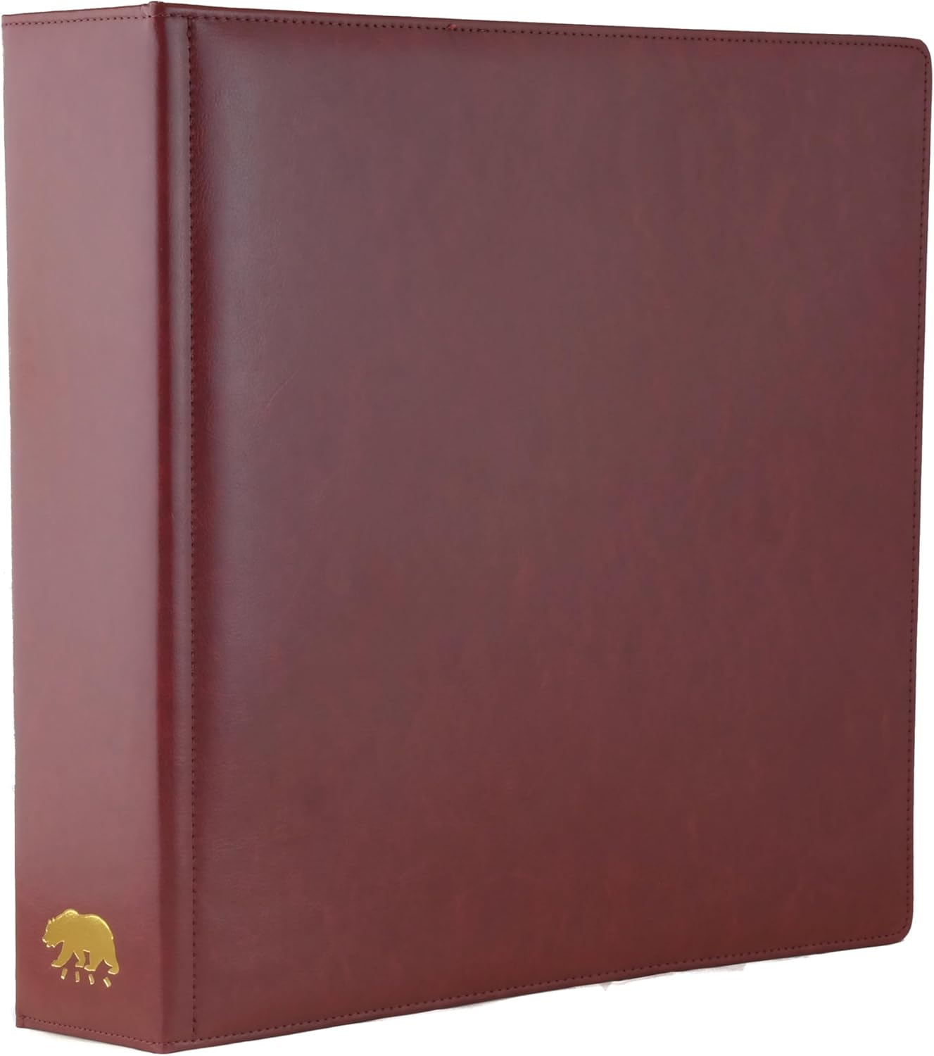Ursae Minoris Estate Library Deluxe 4 Q-Ring Large Format Binder for Up to 1200 Sports/Trading Cards - Burgundy with Black Slipcase