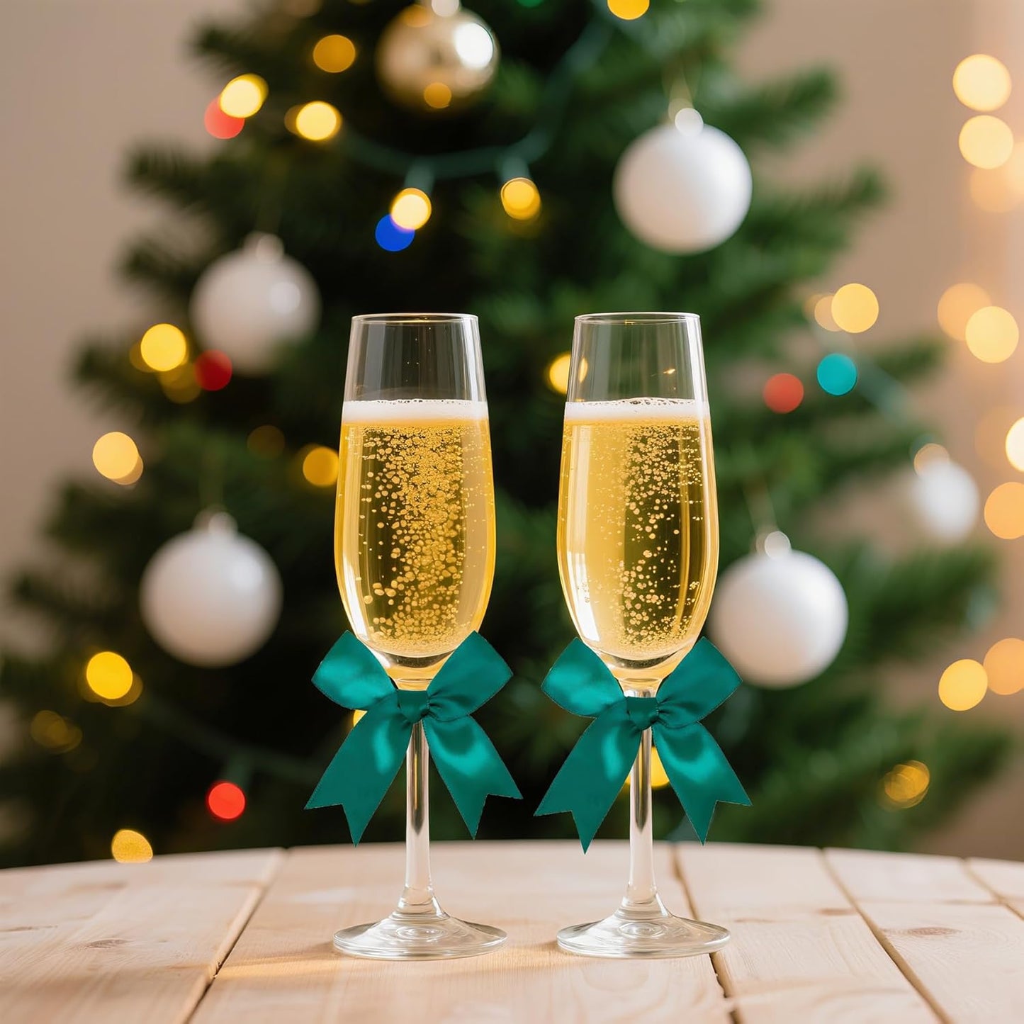 50 Pieces Gift Wrap Bows Premium Satin Ribbon Bows 3.3 Inch Craft Bows for Gift Wrapping DIY Treat Bags Holiday Gifts Bag Party Decorations, Wedding Decor Christmas Birthday Presents (Dark Green)