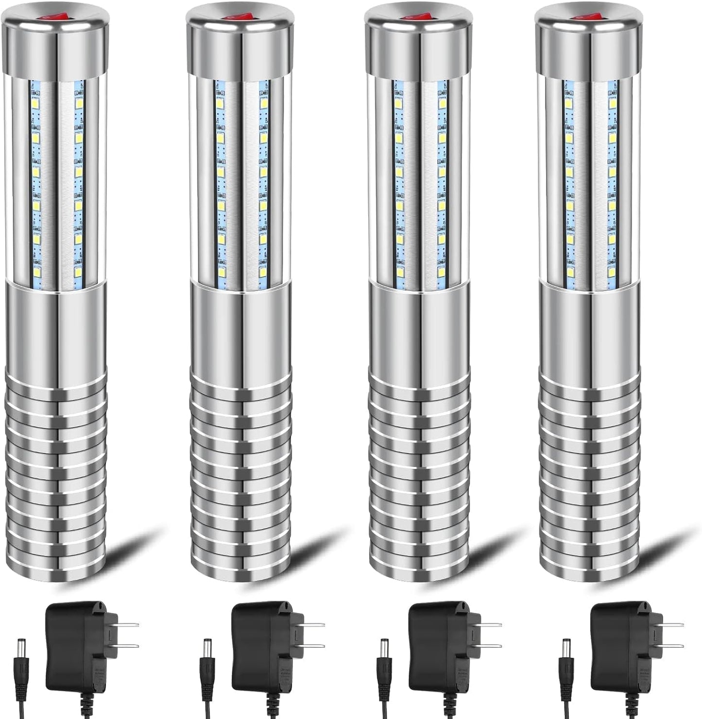 4 Pieces Strobe Baton Bottle Service Sparklers Bottle Service Light Bottle Handheld Light for Nightclubs Weddings Parties Activities Supplies (Silver)