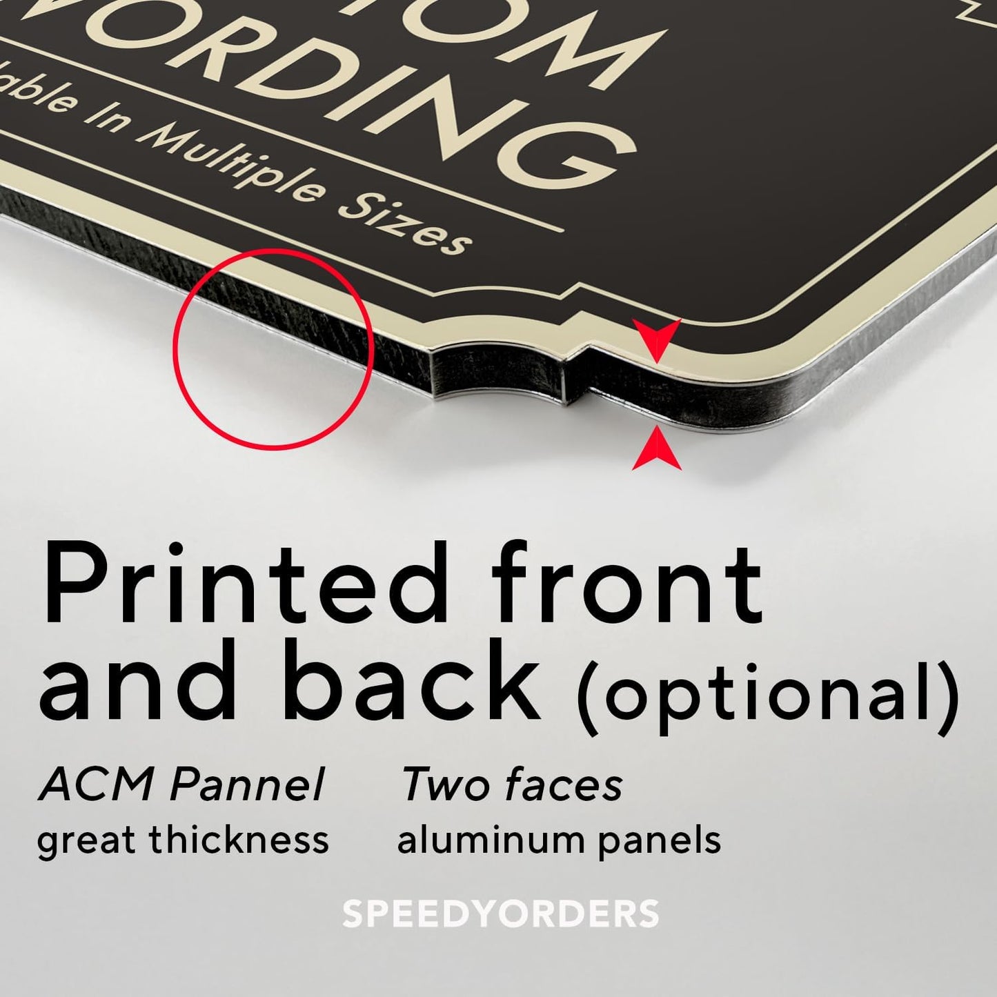 Custom Decorative Outdoor Metal Sign - Personalized Aluminum Driveway Sign, Waterproof, Made In USA - Design 2 Black Charcoal 30x24 In