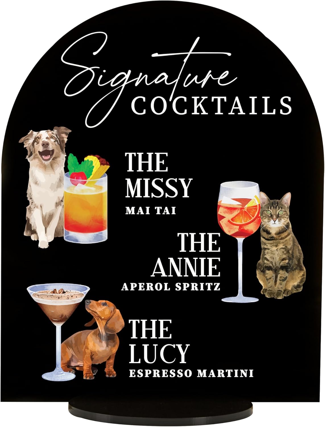 Pet Signature Drink Wedding Signs
