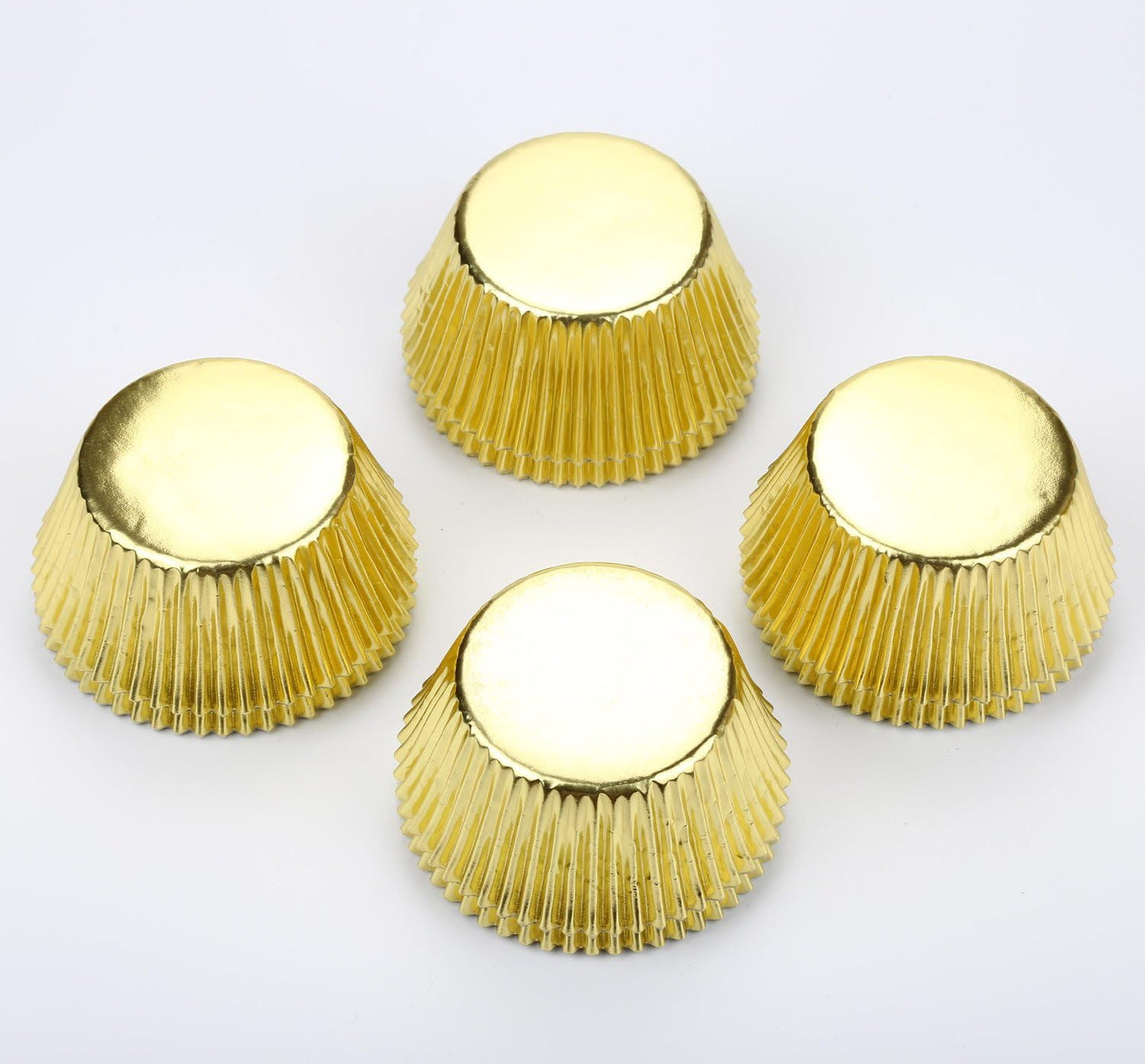Gifbera Standard Gold Foil Cupcake Liners Wrappers Metallic Baking Cups, 200-Count
