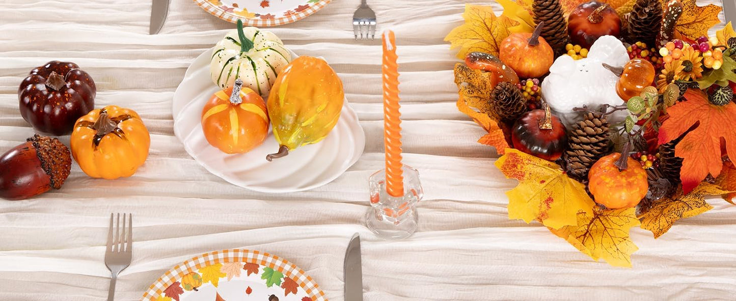 Ivory White Cheesecloth Table Runner 10 Pack Fall Table Runners Boho Gauze 120 Inches White Cheese Cloth Fall Table Decorations for Thanksgiving Weddings Bridal Baby Shower