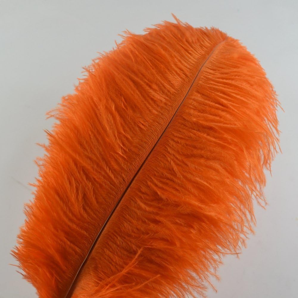 KOLIGHT® 40pcs 12''~14''(30~35cm) Natural Ostrich Feathers for DIY Home Wedding Party Office Decoration (Orange)