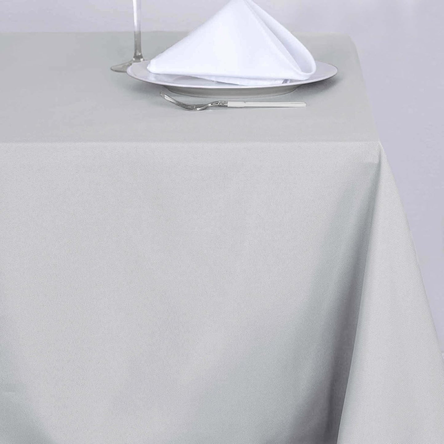 Efavormart 70" Square Linens Silver Wholesale Linens Polyester Square Linen Tablecloth for Wedding Banquet Party Restaurant
