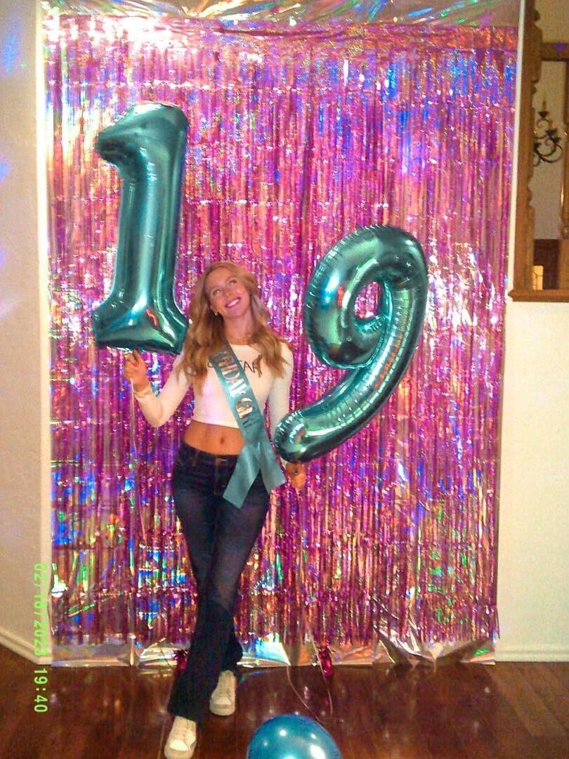 Big Teal Blue 40 Inch 9 Balloon Number, Jumbo Giant 9th 19 29 39 49 99 Birthday Party Decorations, Large Teal Blue Foil Balloons Anniversary Birthday Party Engagement Decorations