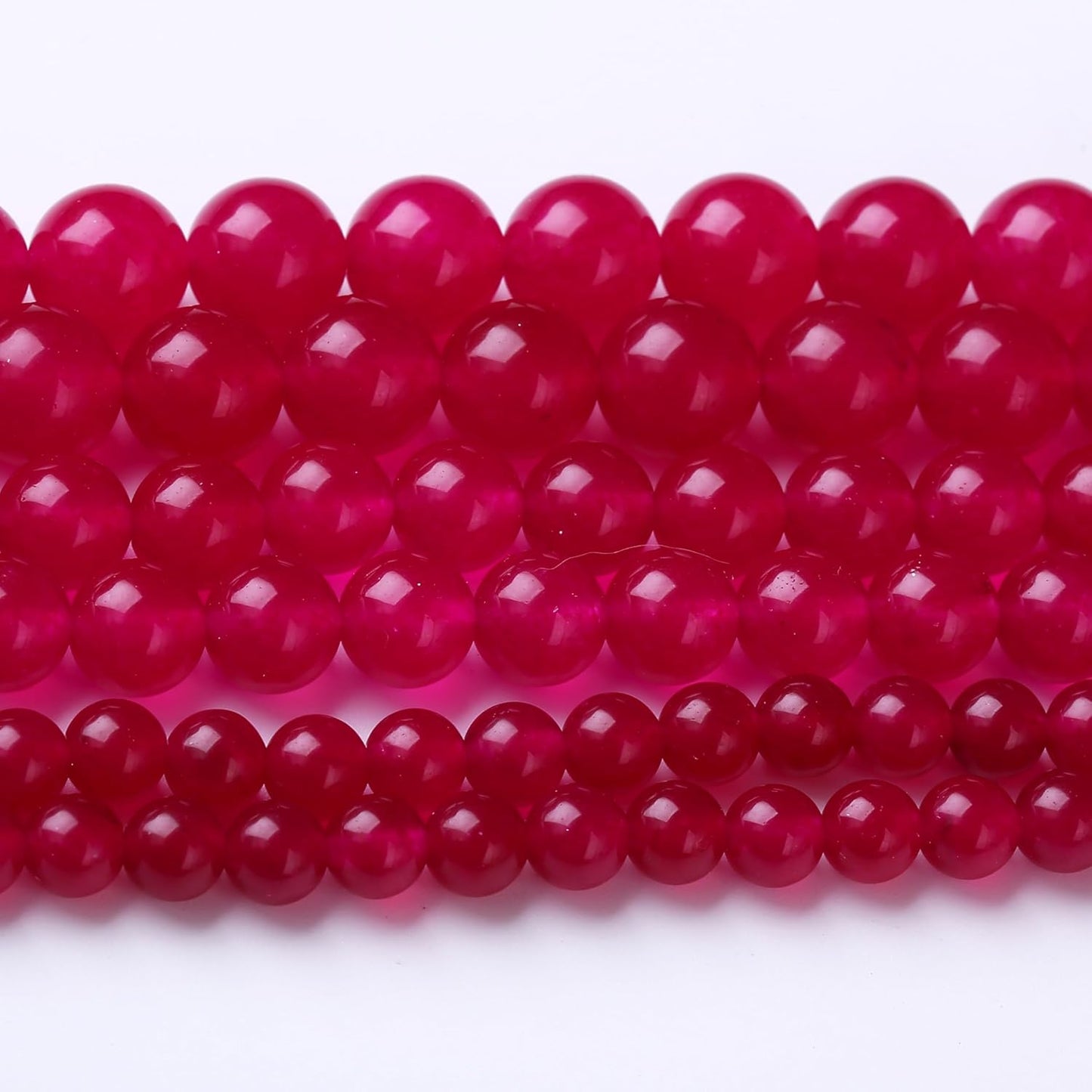 Rose Carnelian Stone Beads Gemstone Round Crystal Energy Jade Beads Stone Beads for Jewelry Making DIY Bracelet Necklace Jewelry Making 1 Strand 15.5inch 60PCS 6MM