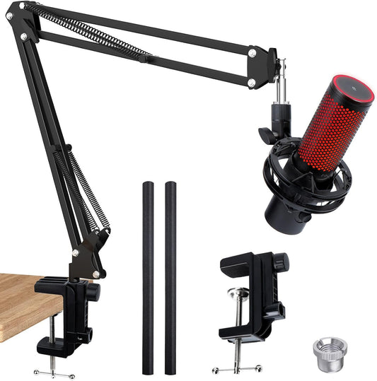 For HyperX QuadCast 2 Boom Arm - Mic Arm Compatible with Hyper x QuadCast, Microphone Boom Arm with Cable Ties, Improve Sound Quality, Mic Boom Arm for Hyperx QuadCast by SUNMON