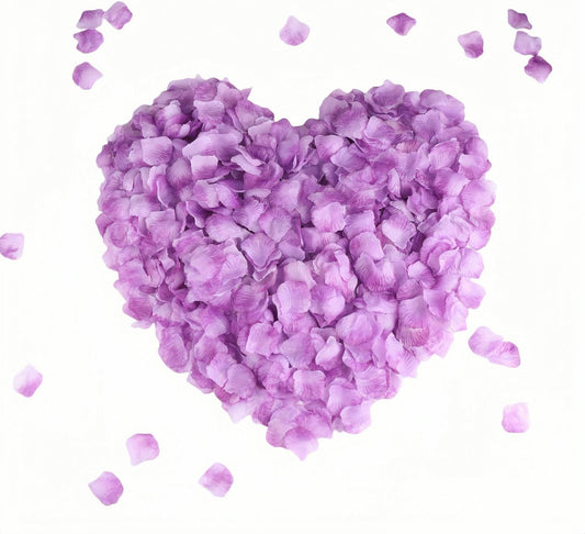 CODE FLORIST 1100 PCS Light Purple Silk Rose Petals for Valentine's Day,Romantic Night,Wedding,Proposal Anniversary Flower Decorations(Separated,Scented)