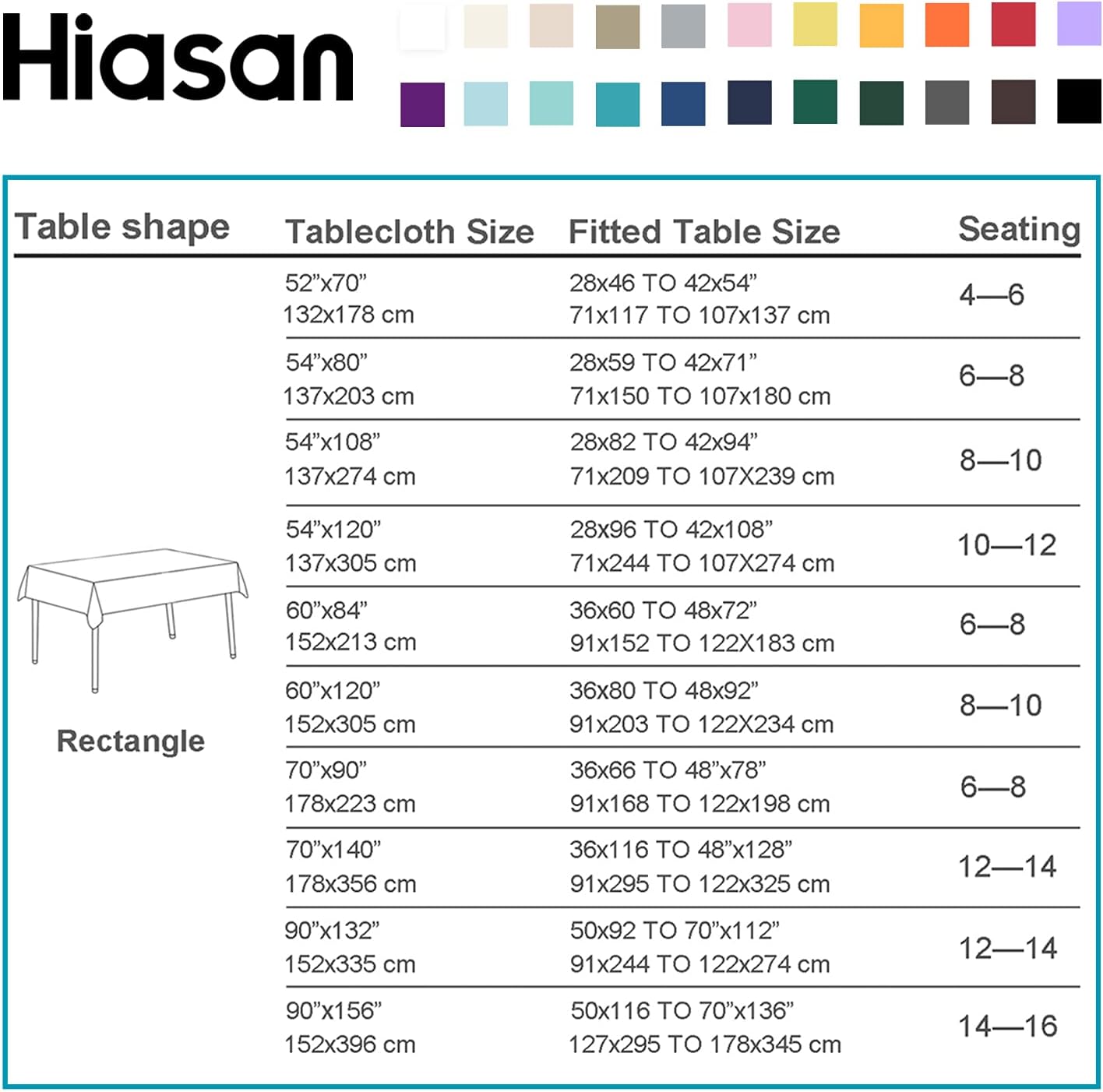 Hiasan Burgundy Rectangle Tablecloth - Waterproof Washable Polyester Christmas Fabric Table Cloth for Party, Wedding, Banquet and Restaurant, 90 x 132 Inch