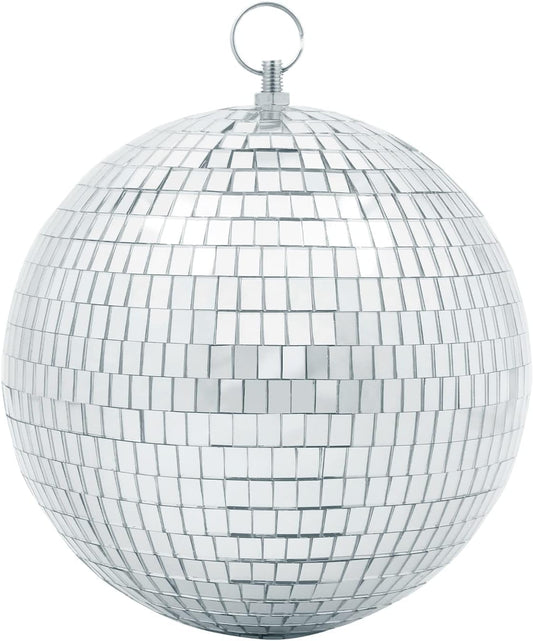 Mirror Disco Ball Decor with Hanging Ring 8" Large Silver Disco Ball Ornament for Disco Party Decorations,70s Theme Party, DJ, Wedding, Birthday,Christmas