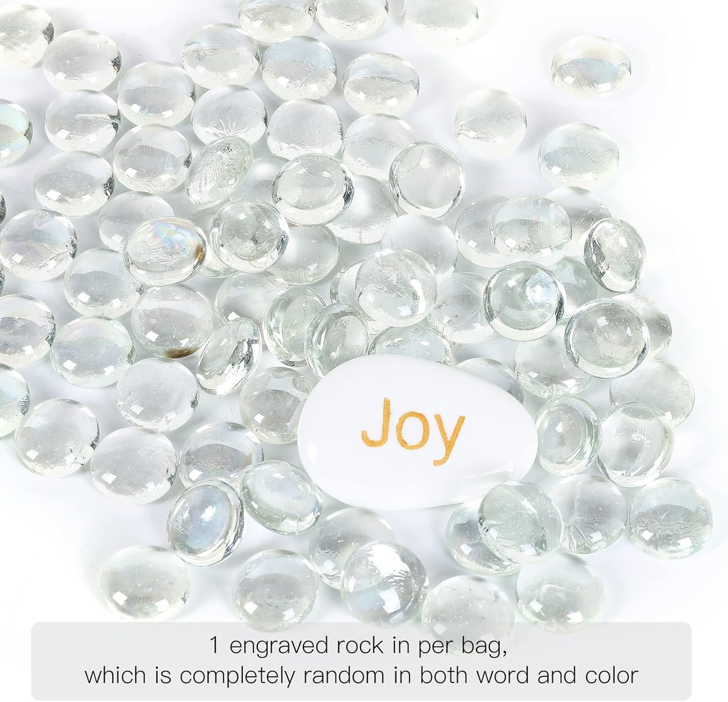 11LB Clear Flat Glass Marbles for Vase Filler, Aquariums, Hydroponics, Fire Pit & Home Decor