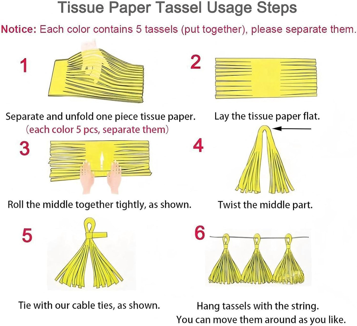 ZOOYOO Shiny Tassel Garland Tissue Paper Tassel Banner Table Decor,DIY Kits for Birthday,Wedding,Bridal Shower,Bachelorette,Graduation,Anniversary,Party Decorations,Pack of 15(Purple Gold)