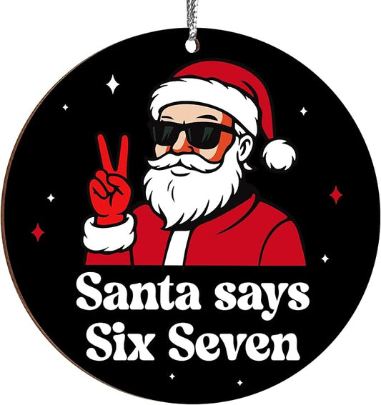 67 Christmas Ornament, 67 Ornaments for Xmas Tree, Funny Christmas Ornaments 2025, 6 7 Meme Ornament for Teens, Six Seven Gifts, Gag Gifts for Teens, Teen Girls Trendy Stuff