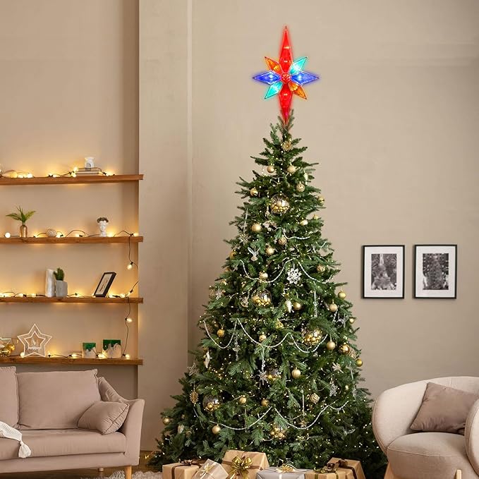 12" 11LED Tree Top,Bethlehem Star Multi…