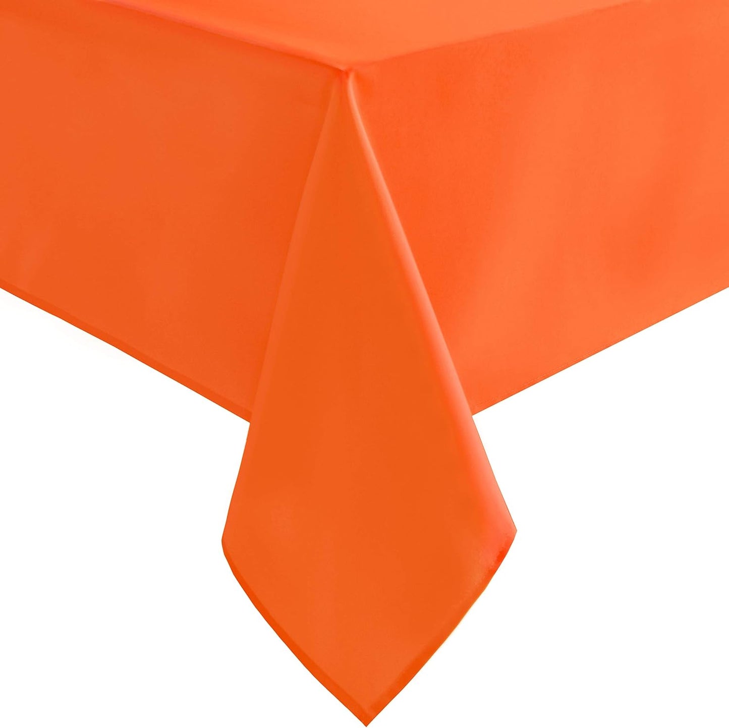 Hiasan Pumpkin Orange Square Tablecloth - Waterproof and Spillproof Restaurant Washable Polyester Table Cloth for Dining Room, 30 x 30 Inch