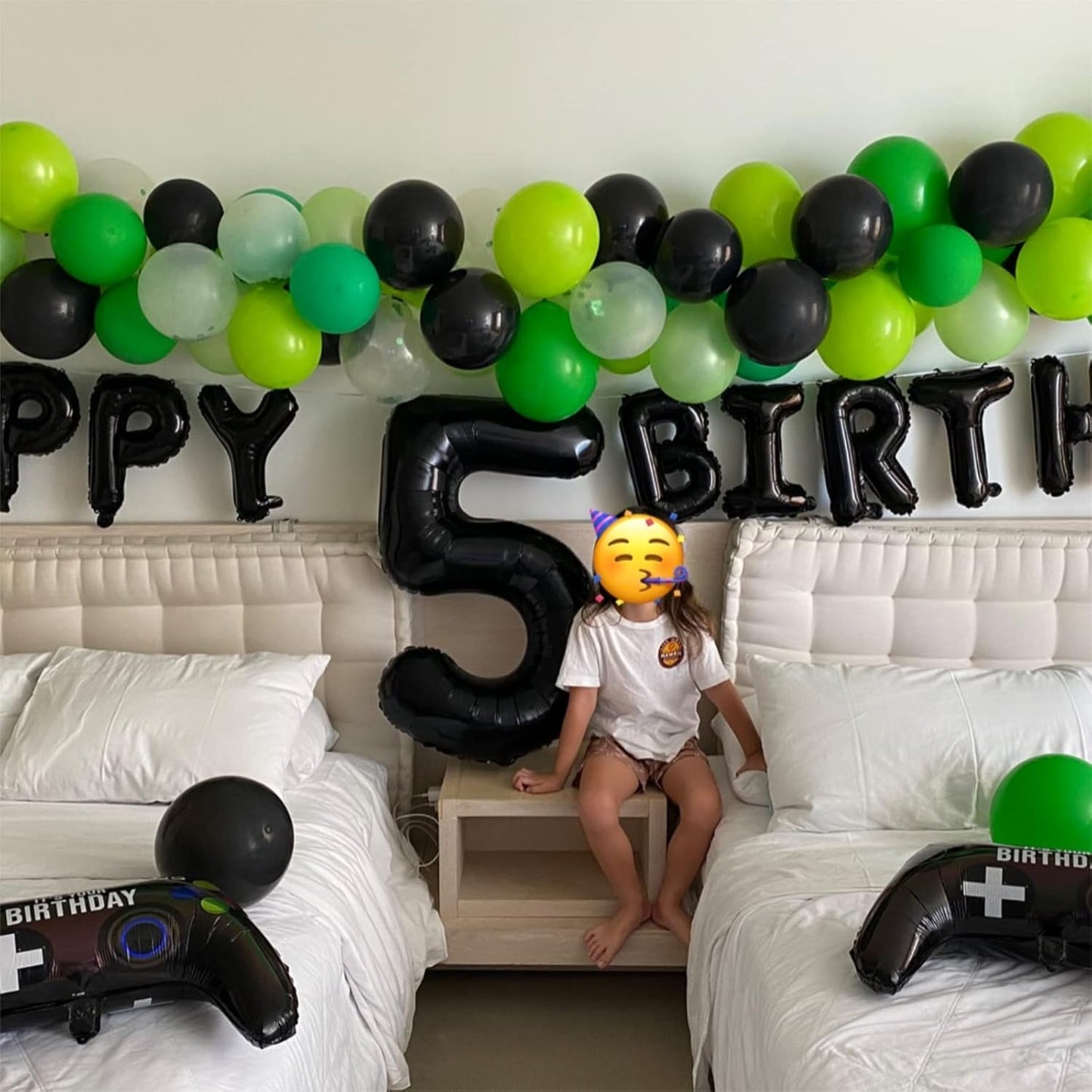 Black Number Balloons, 40inch Large Number 4 Foil Mylar Helium Balloons, Self Inflating Number Balloons 0-9 for Men Boys 4th 40th Birthday Anniversary Party Graduation Celebration Decoration Supplies