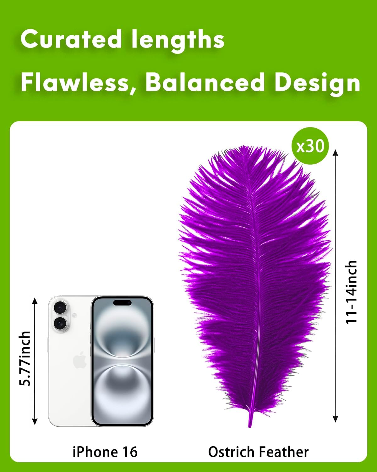 NEWONG 30pcs Purple Ostrich Feathers Natural Bulk 11-14inch(28-35cm) Vase Craft Wedding Home Party Centerpieces Christmas Day Decoration