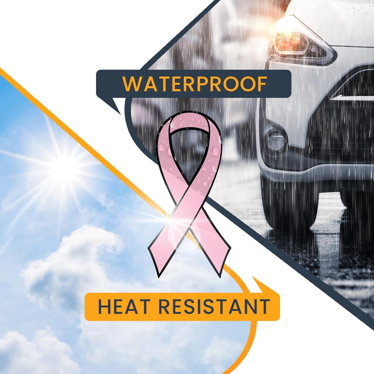 Magnet Me Up: Support Breast Cancer Awareness Pink Ribbon Magnet Decal - 2 Pack, 3.5x7 Inches, Heavy-Duty Automotive Magnets for Car, Truck, SUV - Raise Awareness and Show Support with This Magnet