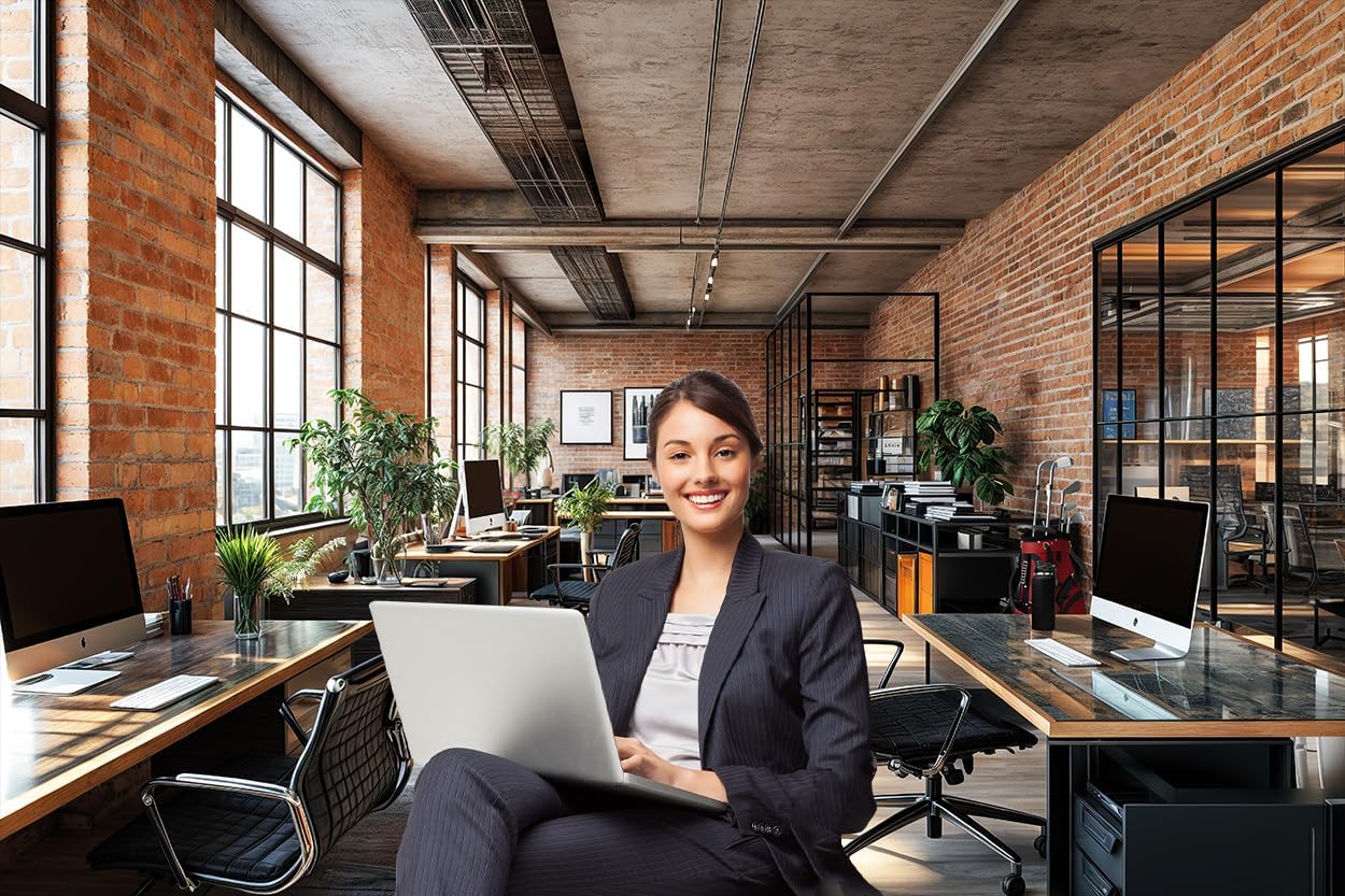 10X10ft Office Video Photo Backdrop Photography Background for Recording Conference, Zoom Home Podcast Backdrops Photo Booth Prop Decorations Wall Decor Tablecloth