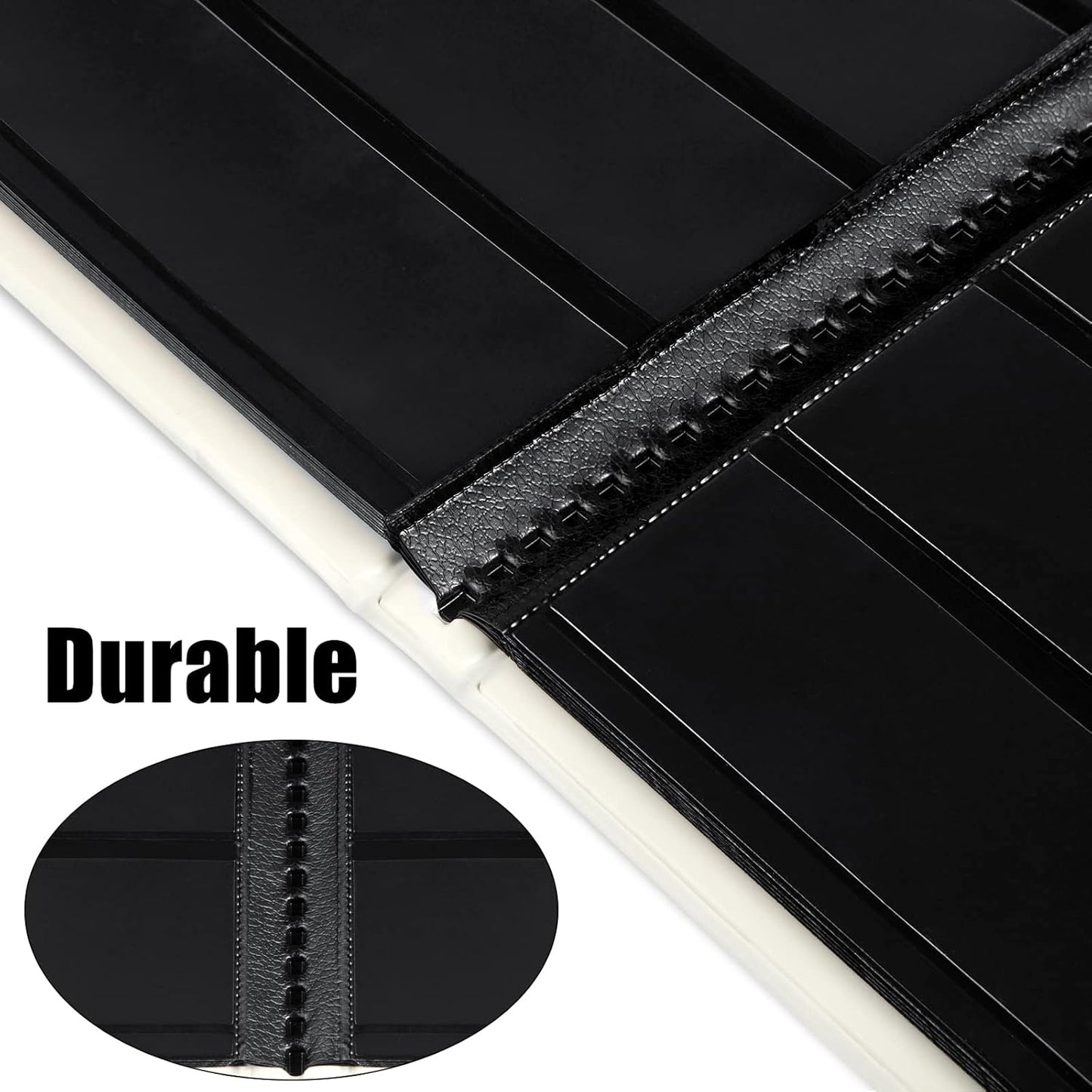 MUDOR Stamp Albums for Collectors, 1 Pockets Stamp Book for Collectors, 10 Sheets Stamp Stockbook, Black