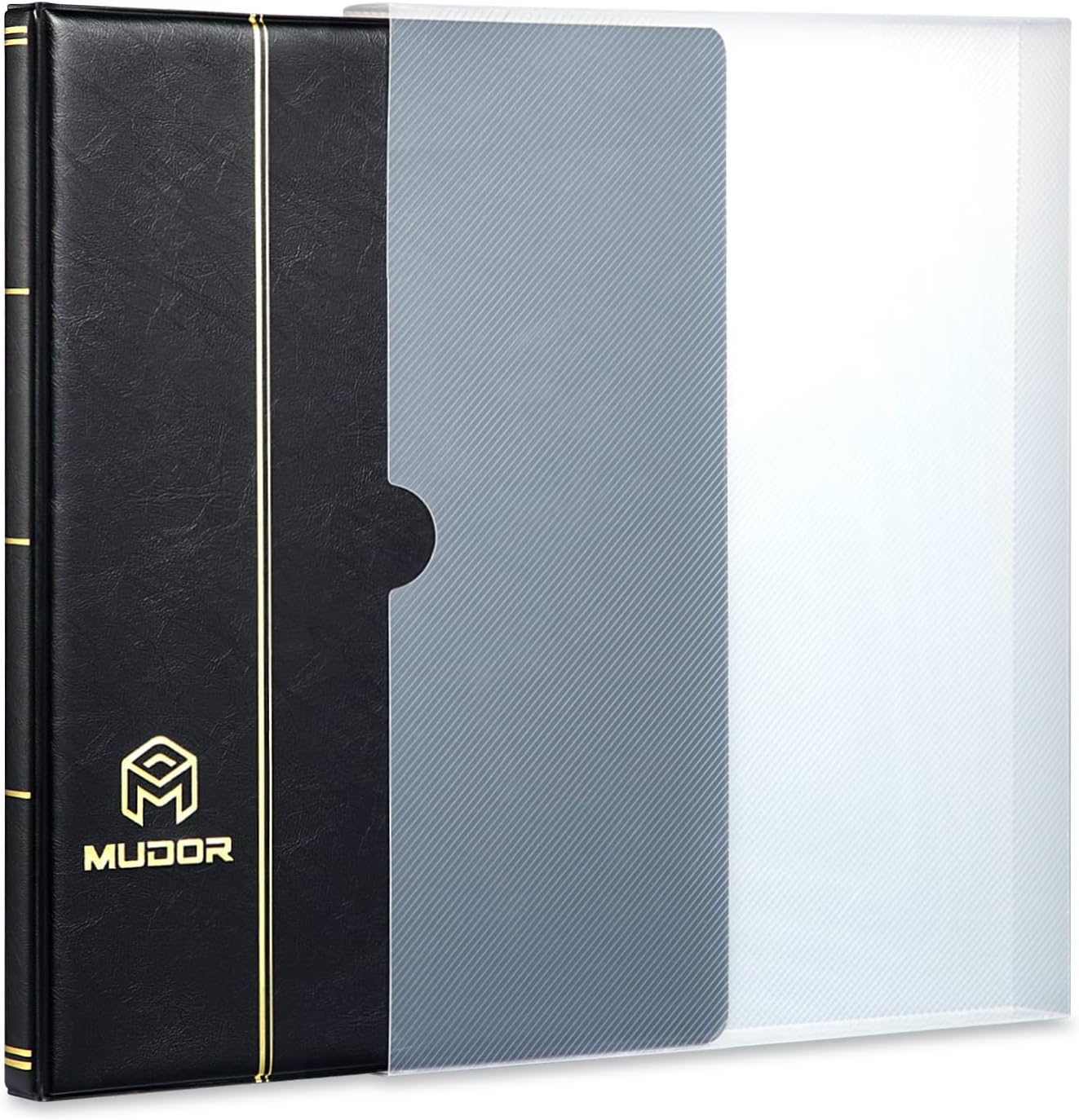 MUDOR Stamp Collecting Album, 4 Rows Pockets Book for Collectors, 10 Sheets Stockbook