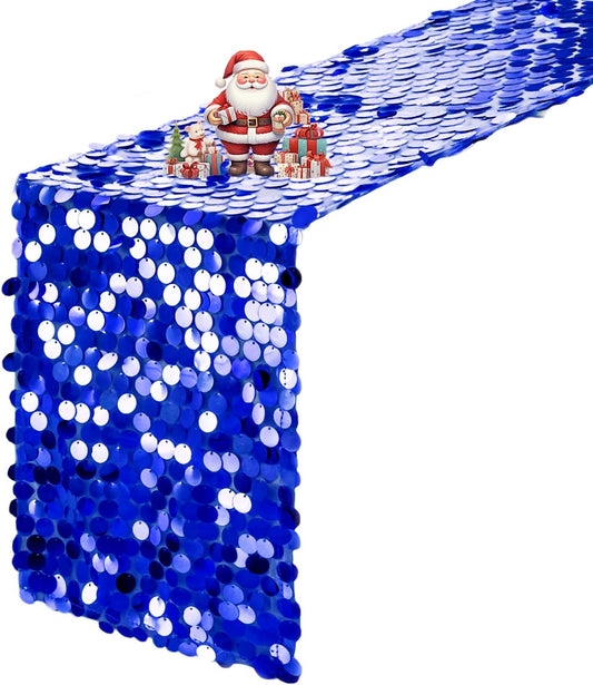 VHH Sequin Table Runner 12 x 108 inches Royal Blue Table Runner, Glitter Runner for Party Wedding Birthday, Party Spring Easter Rustic, Birthday Supplies Decorations (1 Pack).