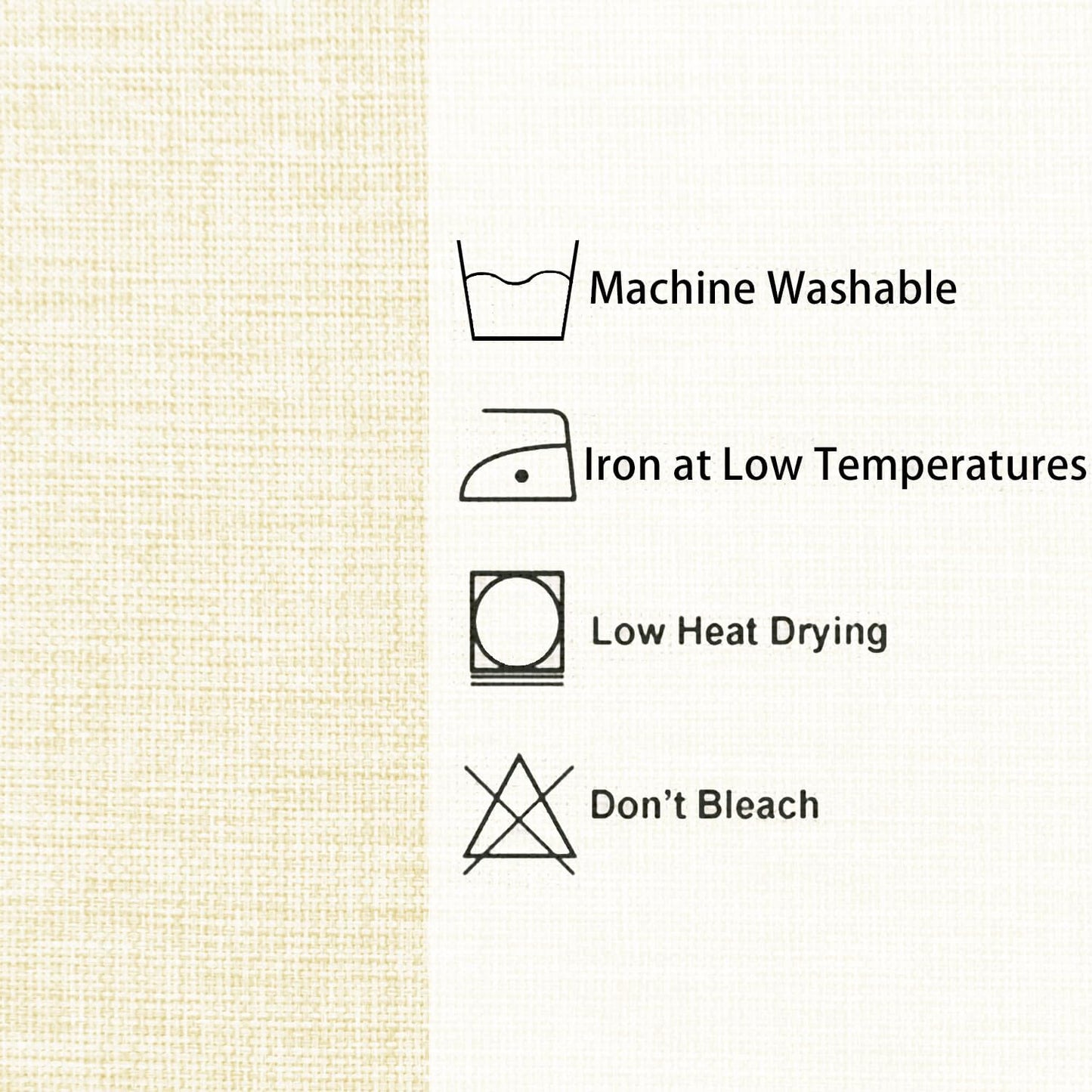 Hiasan Faux Linen Square Tablecloth - Wrinkle and Stain Resistant Washable Table Cloth for Kitchen Dining Room Holiday Table Cover for Dinner, Champagne, 60 x 60 Inch