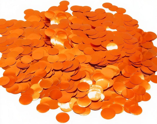 Orange Round Foil Confetti Beautiful Metallic Table Confetti for Fill balloons, Wedding,Birthday,Party,Festival Decoration(8000PCS)