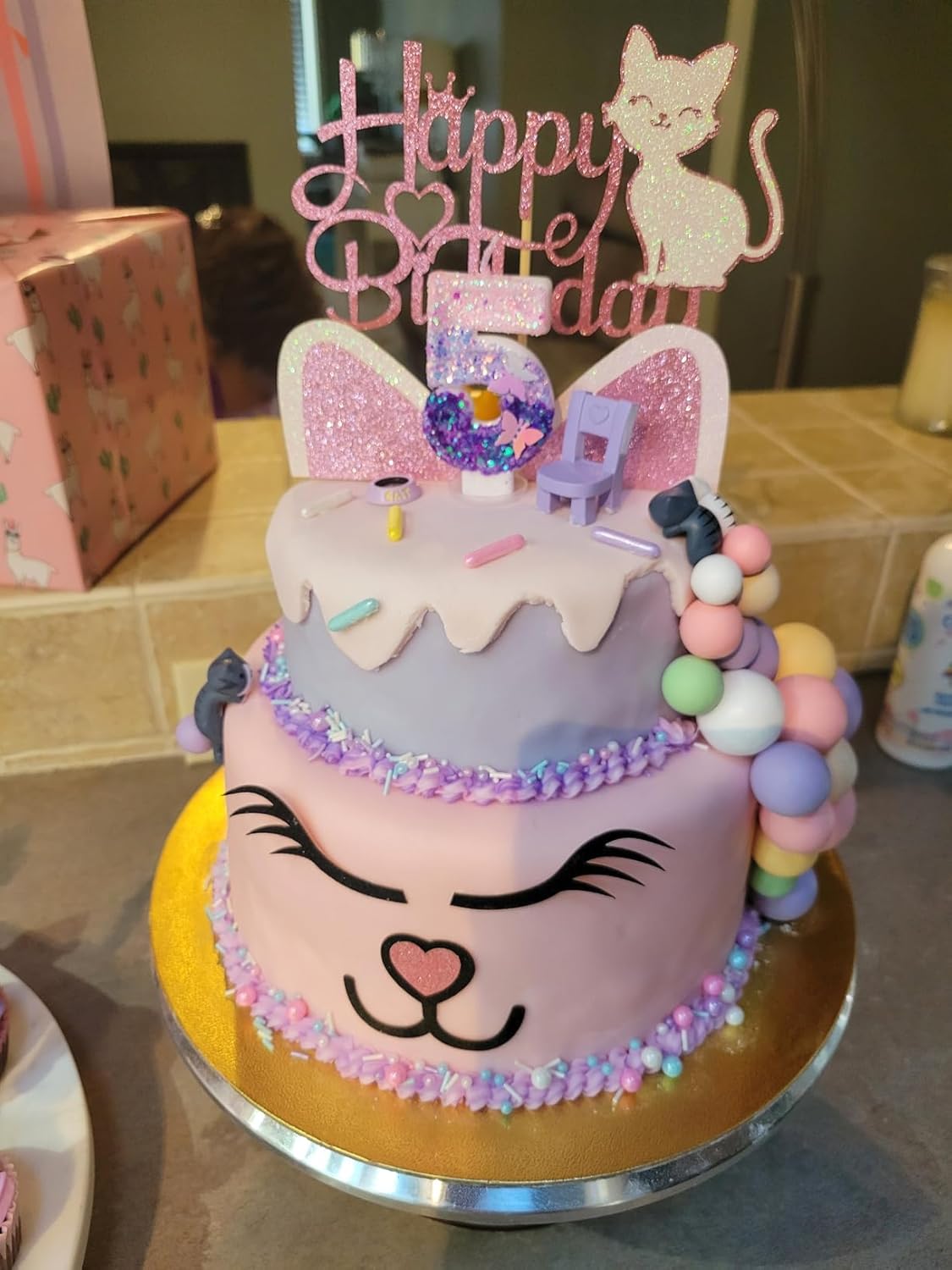 Pastel Sprinkles for Cake Decorating, 7oz Pink Purple Blue White Pearl Confetti Jimmies Mix - Sprinkles for Cupcakes, Ice Cream, Cookies, Baking Toppings - Wedding, Birthday, Christmas Party Supplies