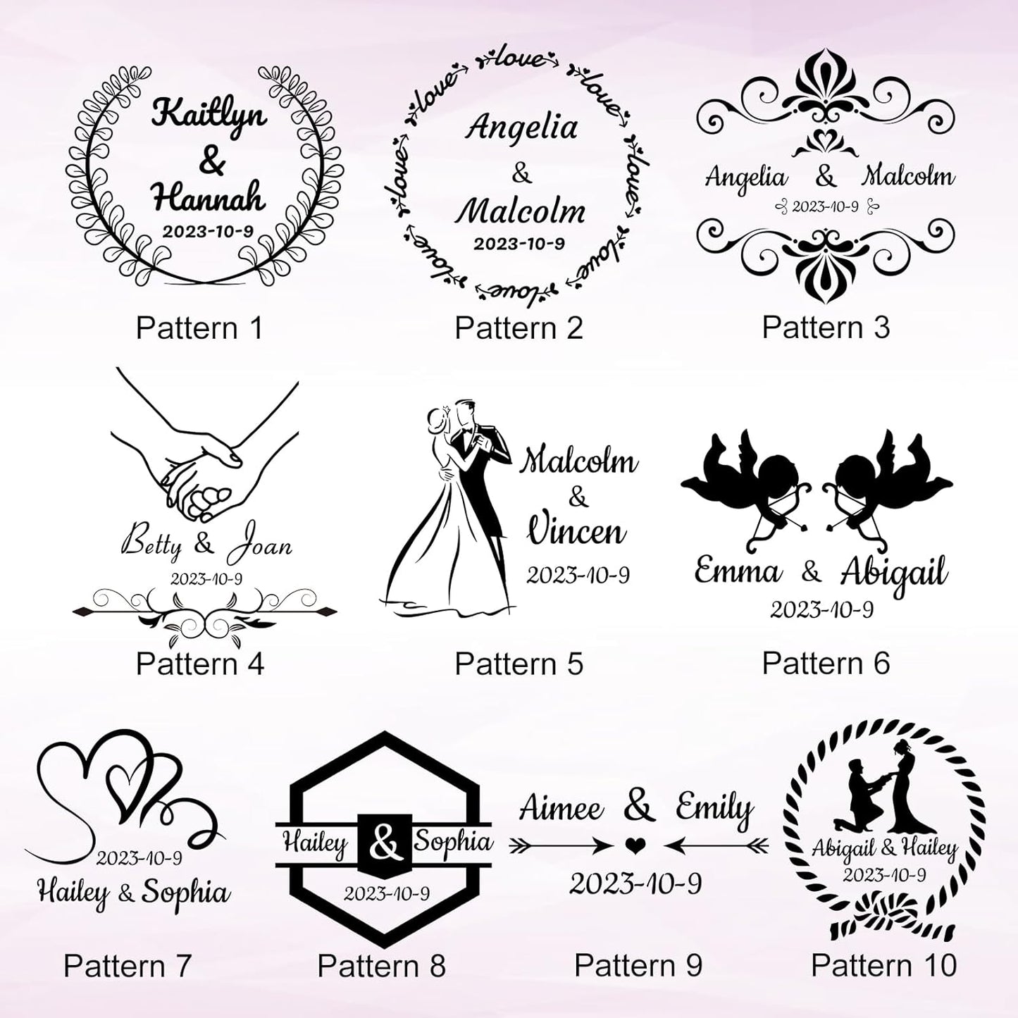 Personalized Wedding Guest Book Alternative Custom Name & Date Guestbook Sign Customized Guest Book Drop Box Decor for Wedding Anniversary Party Birthday(Style 10)