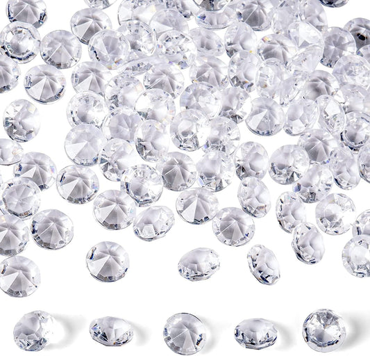 Acrylic Diamonds, 2000PCS 10mm Clear Crystals Gems Table Scatter Gemstones for Decoration Wedding Party Birthday Bridal Shower Vase Fillers
