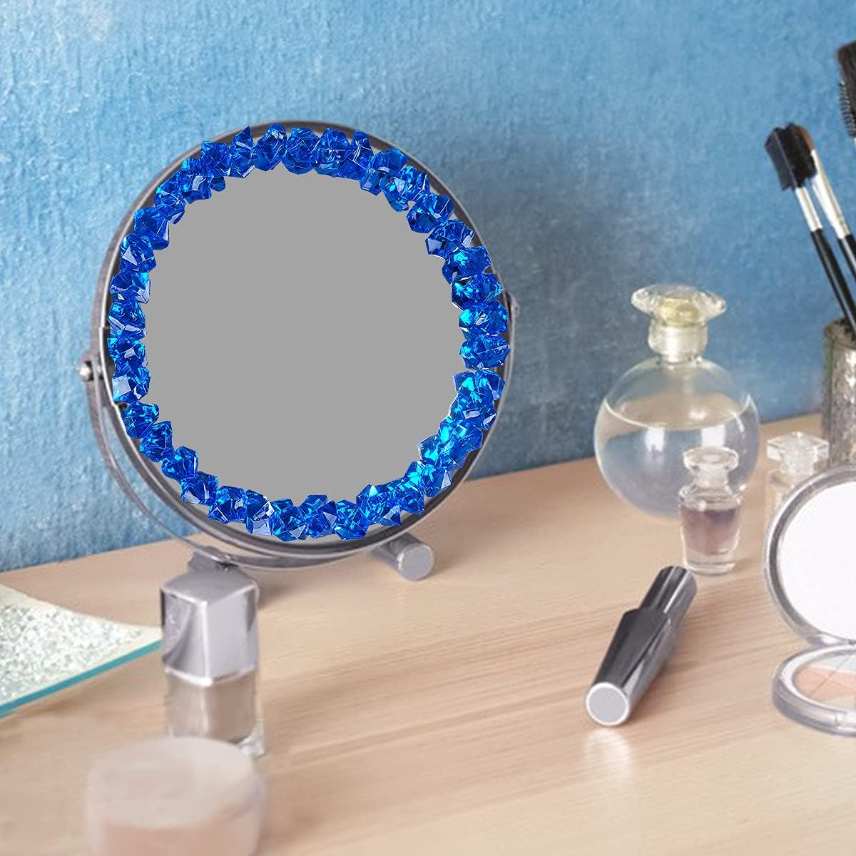 Babenest Acrylic Crushed Ice Rocks, 150 PCS Fake Crystals Plastic Ice Cubes Diamonds Gems for Vase Fillers, Home Decoration, Table Scatter, Event, Wedding, Arts & Crafts (Royal Blue)