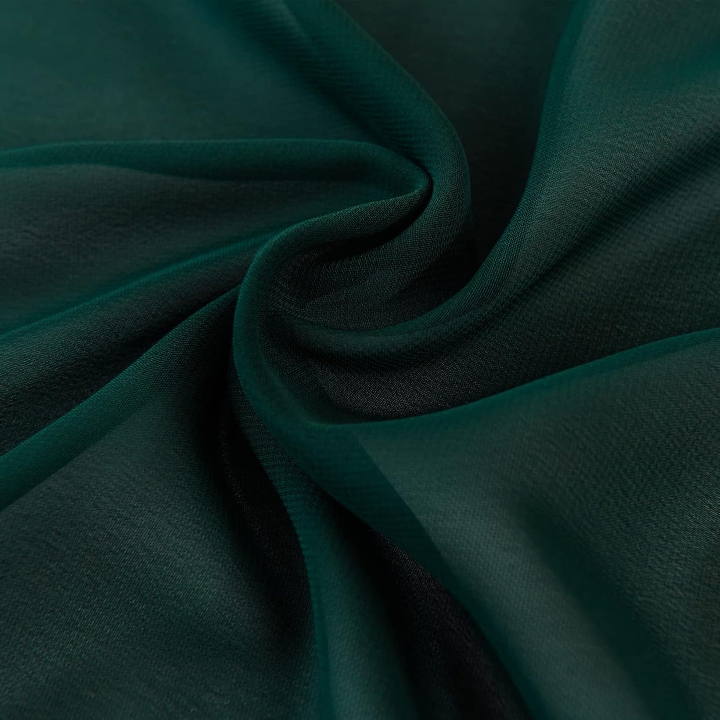 6Pack 9ft Chiffon Table Runner 14x108 Inch Sheer Romantic Table Runner for Wedding Birthday Party Bridal Shower Outdoor Decoration-Hunter