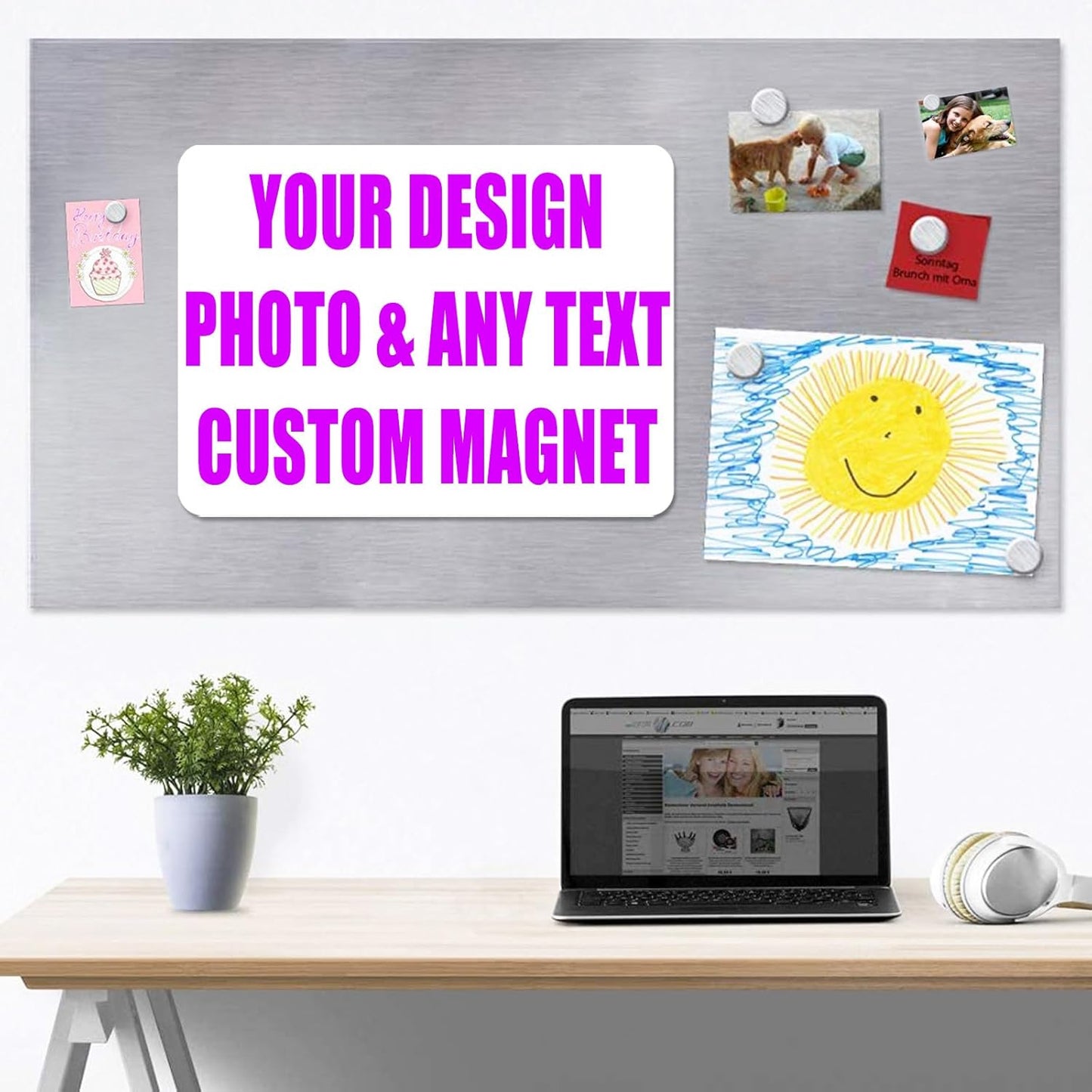 KETABAO – 10" Personalized Car and Refrigerator Original Shape Photo Magnets - Create Customized Photo Magnets for The Office and Kitchen