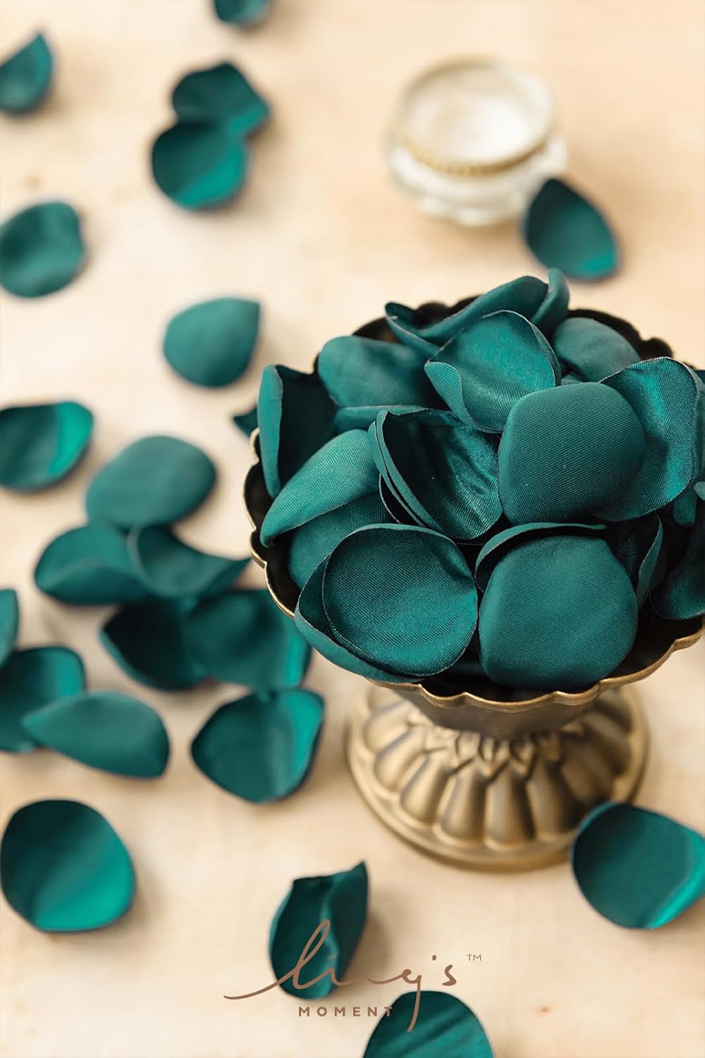Ling's Moment Rose Petals, Silk Flower Petals for Wedding/Aisle/Flower Girl Baskets/Table Centerpiece Décor,etc.Dark Teal 200pcs