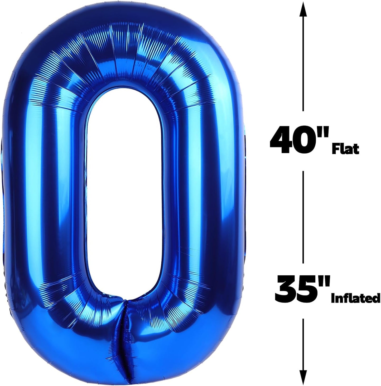 Giant Navy Blue 10 Balloon Number 40 Inch, 10 Number Balloons Birthday Supplies, 10 Year Old Birthday Party Celebration, 10 Balloons Graduations Anniversary Decorations