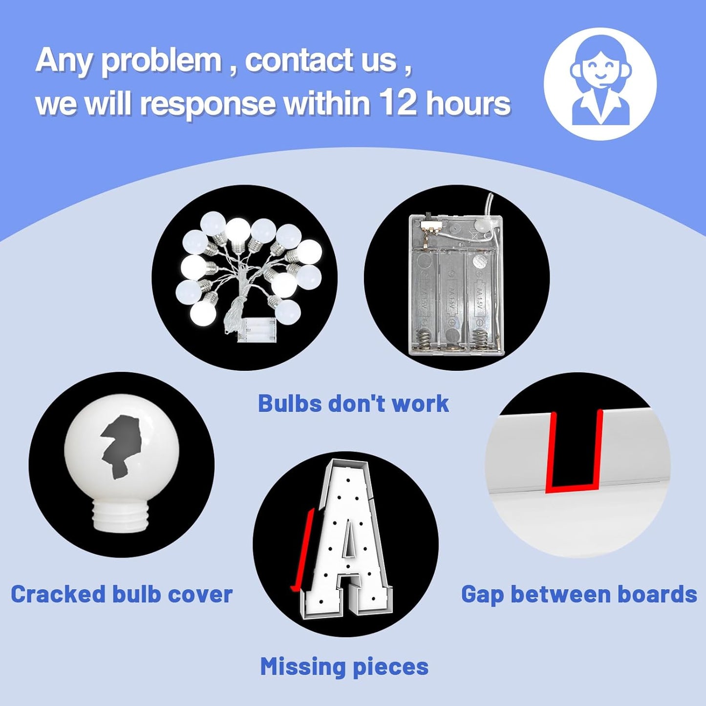 4FT Marquee Light Up Letters - Cool White Light Up Letters U with Fixed Water Bag, Party Decoration Large Marquee Light Up Letters can Be Used for Wedding Decoration, Birthday Party Decoration