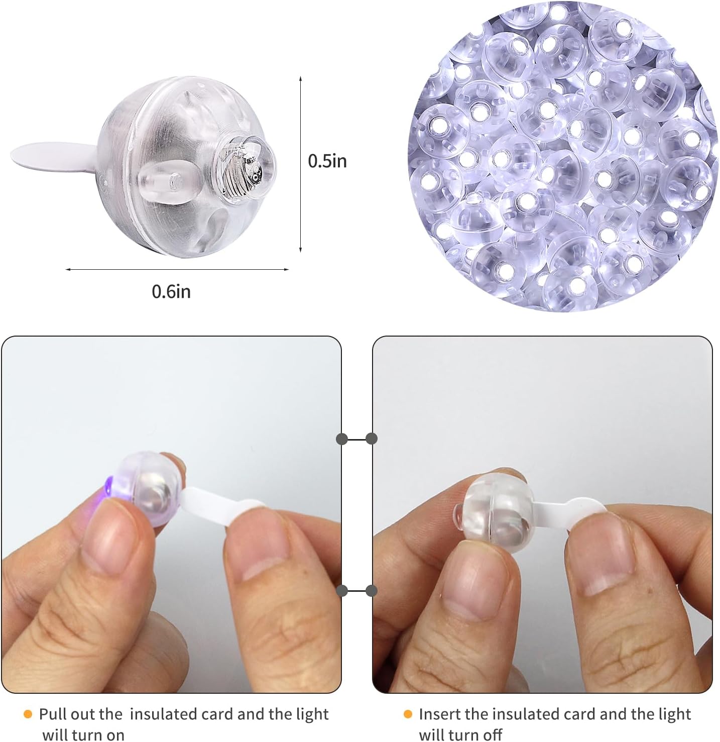 Aogist 200Pcs White Balloon Lights with Hook,Long Standby Time,Waterproof Mini Light for Birthday Party Wedding Christmas Halloween Easter Decorative