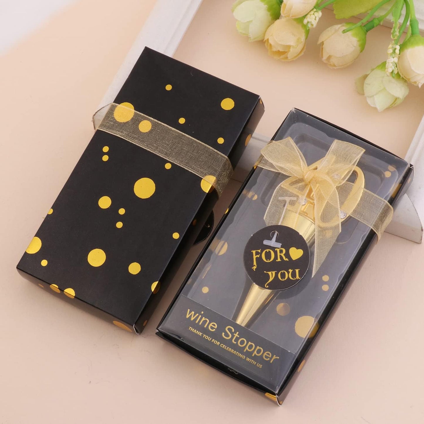 24 Pack 40th Birthday Favors For Guests 40 Years Old Wine Bottle Stopper With Gift Box For 40th Wedding Gift Party Favor Decoration