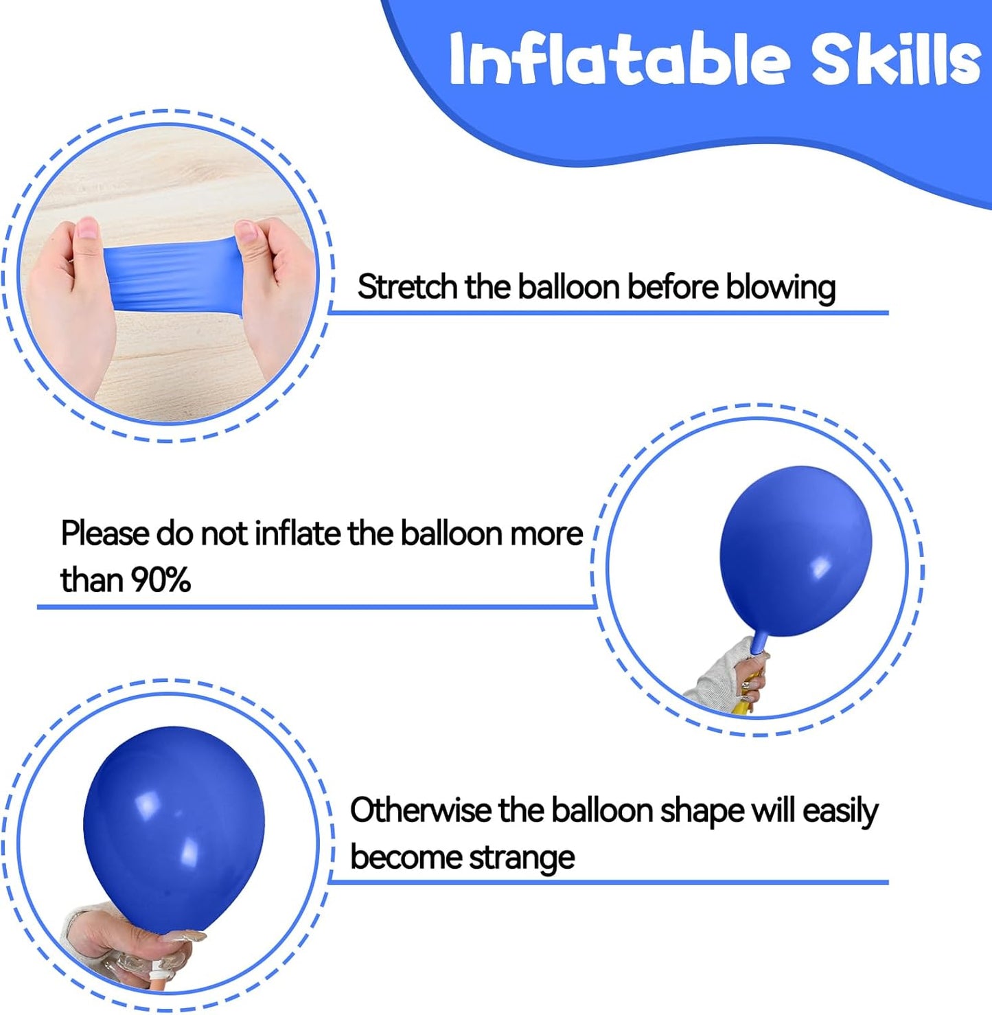 Yellow Blue Balloons, 12 Inches Blue Yellow Balloon Double Stuffed Metallic Blue Balloons with Confetti Ballons for Birthday Graduation Baby Shower Party Decoration