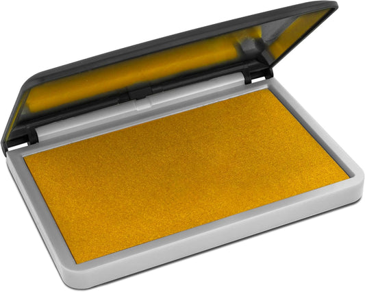 MaxMark Large Premium Dark Yellow Ink Stamp Pad - 2-3/4" by 4-1/4" - Premium Quality Felt Pad