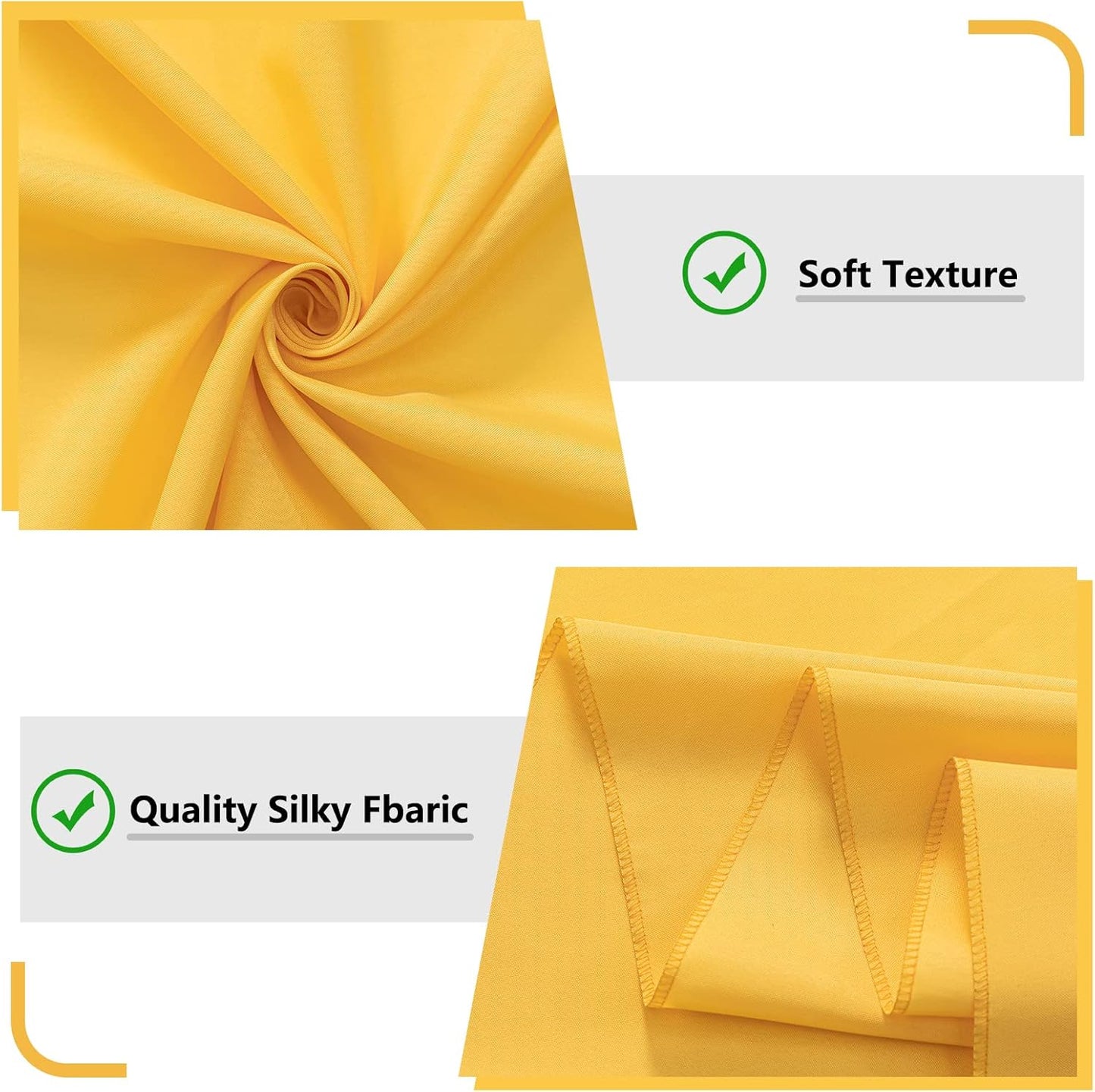 Yellow Backdrop Curtain for Parties Rod Pocket Yellow Curtains Photography Backdrop Drapes Privacy Fabric Spring Decoration for Birthday Party Wedding Baby Shower Home Decor, 5ft x 10ft, 2 Panels