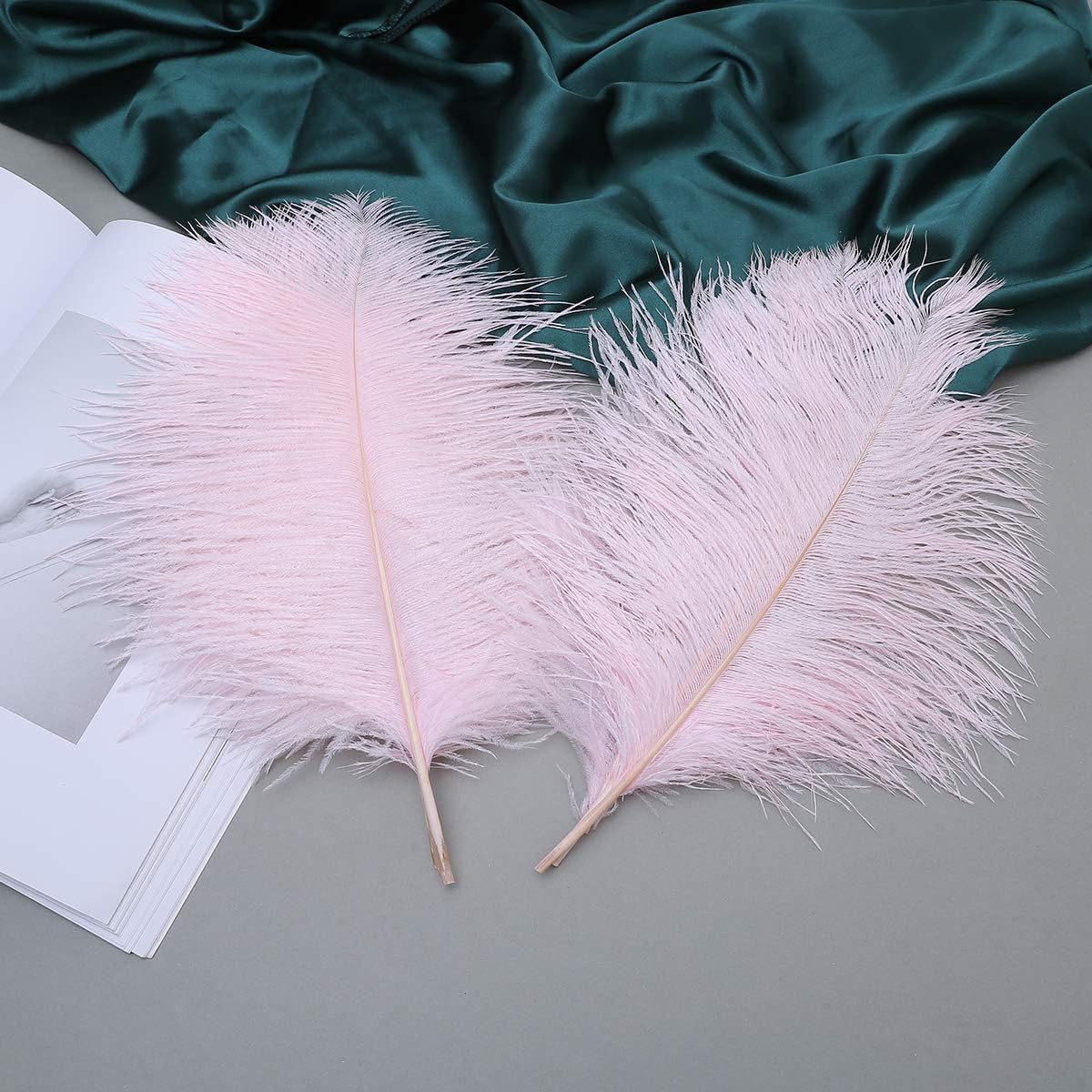 Ballinger Light Pink Ostrich Feathers - 24Pcs 8-10inch Feathers for Crafts,Party Centerpieces,Wedding and Home Decor