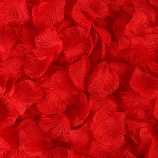 1000 Pcs Artificial Fake Rose Petals,Flower Petals for Romantic Night, Engagement, Party, Wedding, Event Flower Decorations, in Bulk(Red)