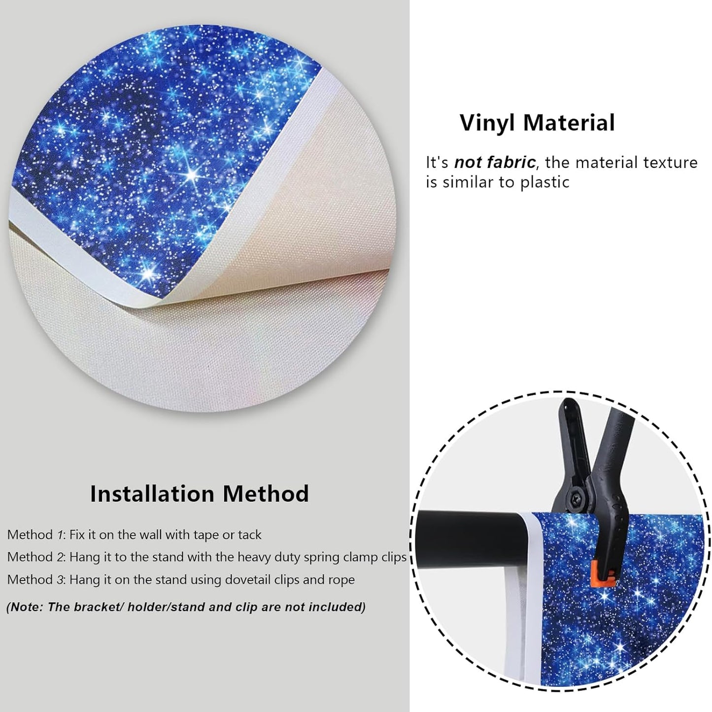 YongFoto Blue Glitter Backdrop 8x6ft Silver Light Spots Navy Blue Sequin Bokeh Photography Background Birthday Bridal Shower Wedding Photography Background Party Banner Decor Portraits Photoshoot