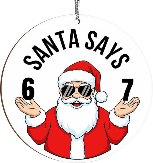 67 Christmas Ornament, 67 Ornaments for Xmas Tree, Funny Christmas Ornaments 2025, 6 7 Meme Ornament for Teens, Six Seven Gifts, Gag Gifts for Teens, Teen Girls Trendy Stuff